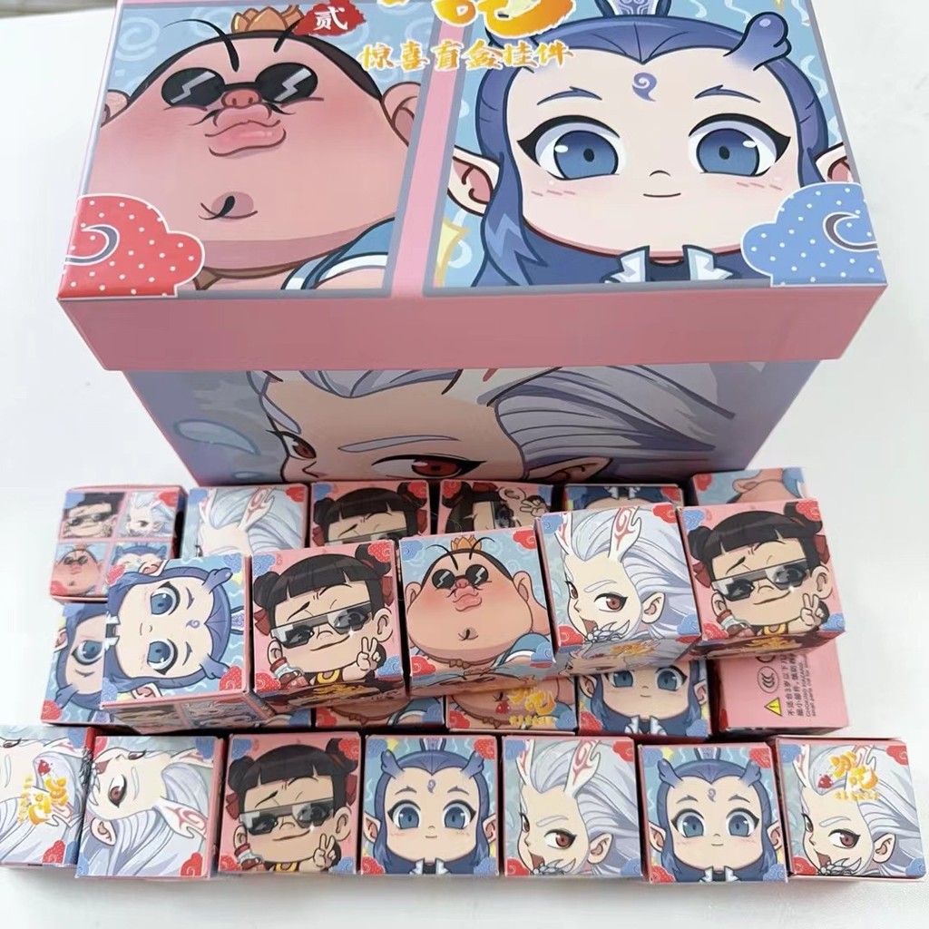 อนิเมชั่นใหม่ Nezha Mind Acrylic Pendant Blind Box น่ารักการ์ตูนความแม่นยำสูงการตกแต่งอะคริลิคพวงกุ