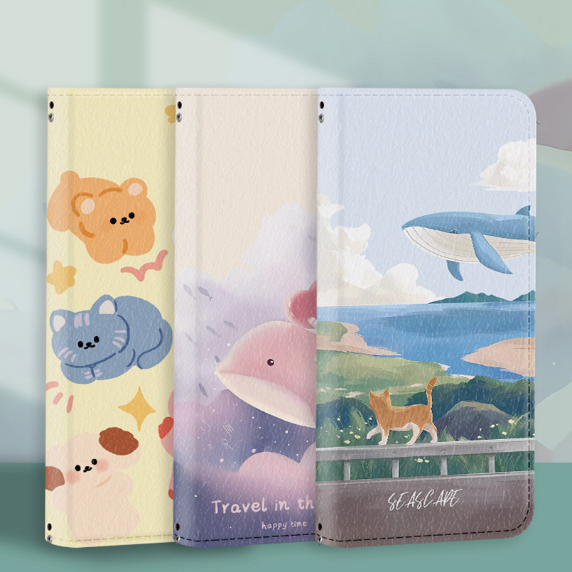 เคสโทรศัพท์มือถือหนัง ฝาพับ ลายการ์ตูน พร้อมช่องใส่บัตร สําหรับ Vivo Y11 Y31 Y51 Y100 Y17S T1 T2X Z6 Pro