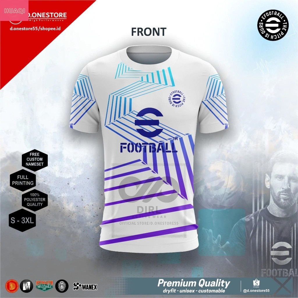 Free Custom ชื่อและหมายเลขJERSEY EFOOTBALL 2024 สีขาว NEW EDITION DRY FIT