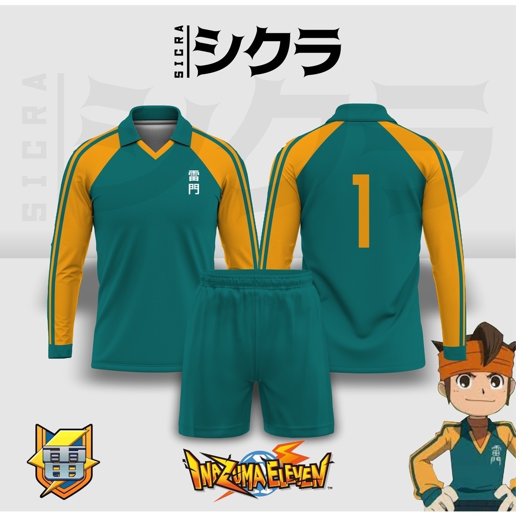 เสื้อกีฬาแขนสั้น ลายทีมชาติฟุตบอล Inazuma Eleven Raimon