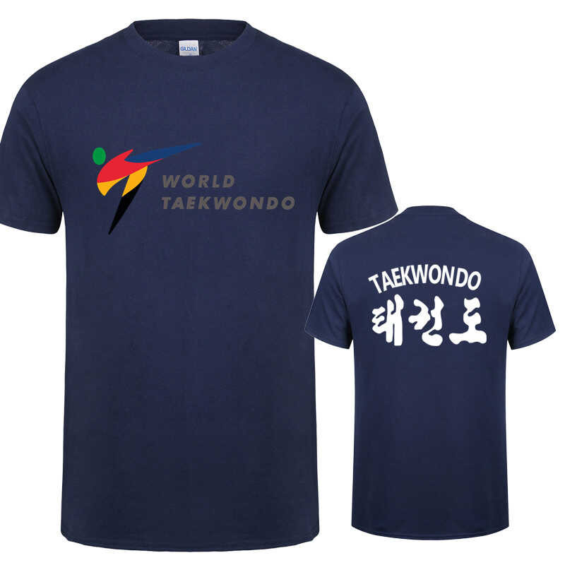 ❤️ WTF World Taekwondo Federation Tee ฤดูร้อนแขนสั้น O-Neck Man เสื้อ Lh-2