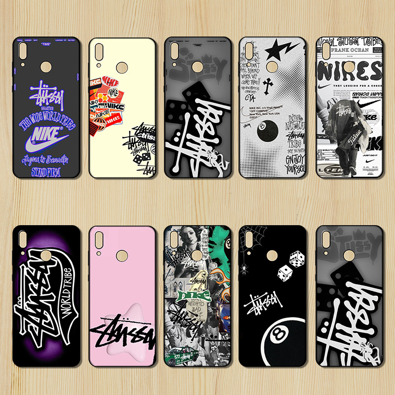 STUSSY เคสTPUสีดํานุ่มสําหรับVivo Y78 Y81 Y81S Y85 Y89 Y91i Y91 Y91C Y95 Y93 HT34 RAI01 Stussyการออก