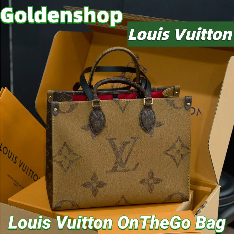 หลุยส์วิตตอง Louis Vuitton OnTheGo PM / MM / GM Bagกระเป๋าสะพาย LV จริง สินค้าขายร้อน
