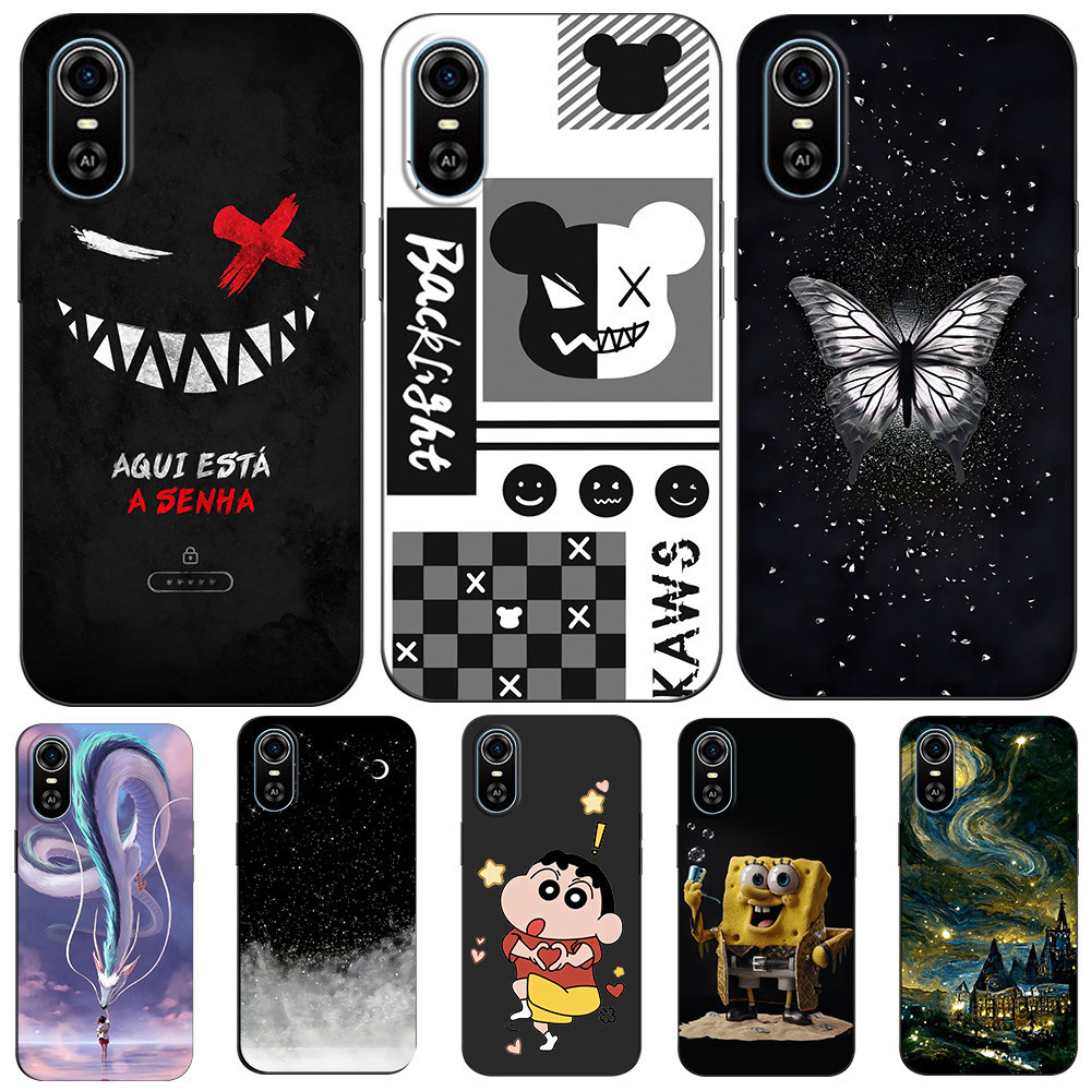 เคสสําหรับ ZTE Blade A31 PLUS ฝาหลังโทรศัพท์ป้องกันซิลิโคนอ่อนนุ่มสีดํา Tpu Dark พื้นหลัง