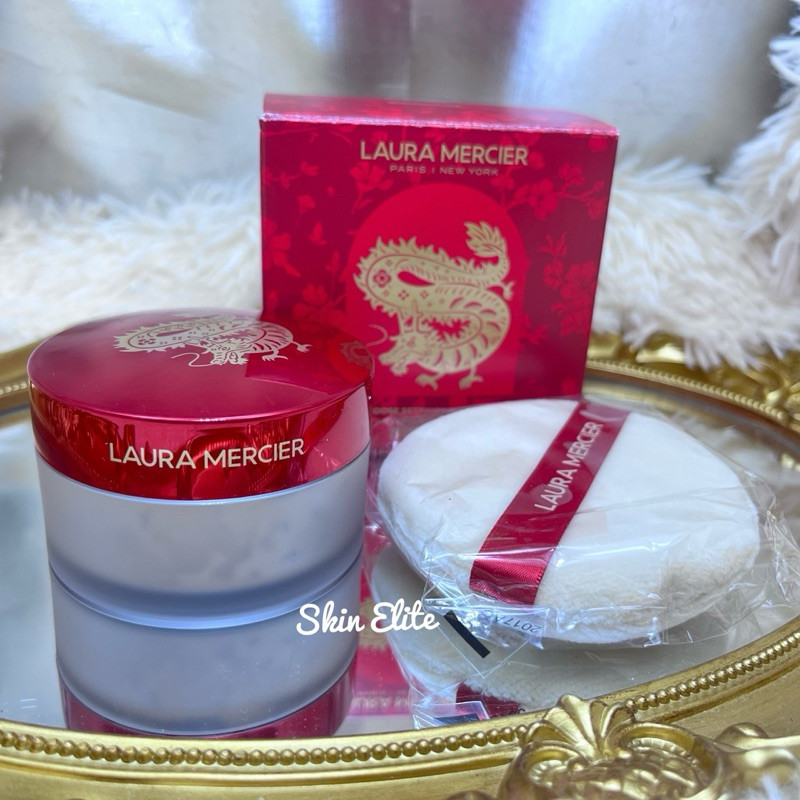 ♞,♘,♙LAURA MERCIER  แป้งแต่งหน้า THE GUIDING STAR TRANSLUCENT LOOSE SETTING POWDER & PUFF hj