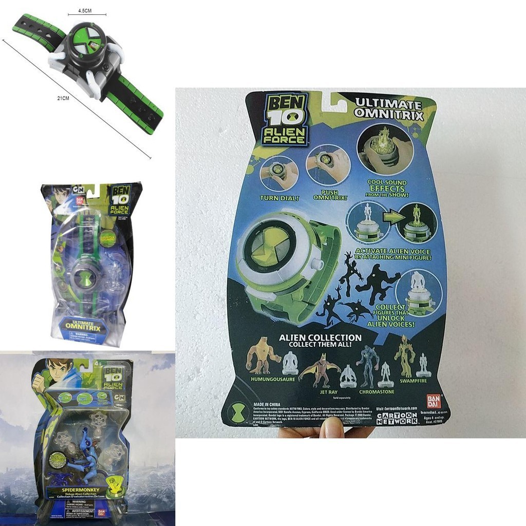 Ben10 Omnitrix นาฬิกาโปรเจคเตอร์ คุณภาพสูง พร้อมสายปรับได้ และคุณสมบัติหมุนได้ สําหรับเด็ก