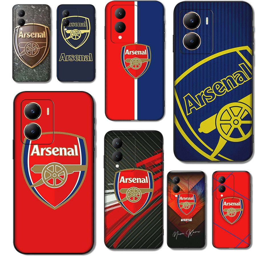 เคสโทรศัพท์มือถือ TPU ลายสโมสรฟุตบอล Arsenal สีดํา สําหรับ VIVO Y16 Y78 Plus Y78 5G Y36 5G Y17S 4G V29E 5G S17 5G S17 Pro