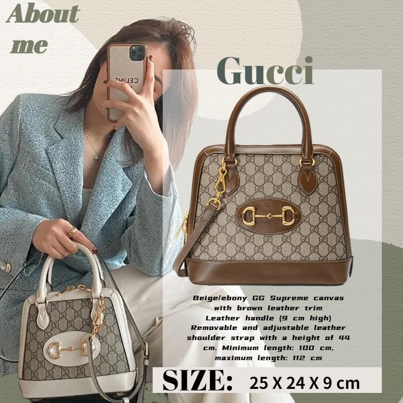 กุชชี่ Gucci Horsebit 1955 / Shell Tote / กระเป๋าสะพายข้างสุภาพสตรี / กระเป๋าสะพายไหล่ / ขนาดเล็ก