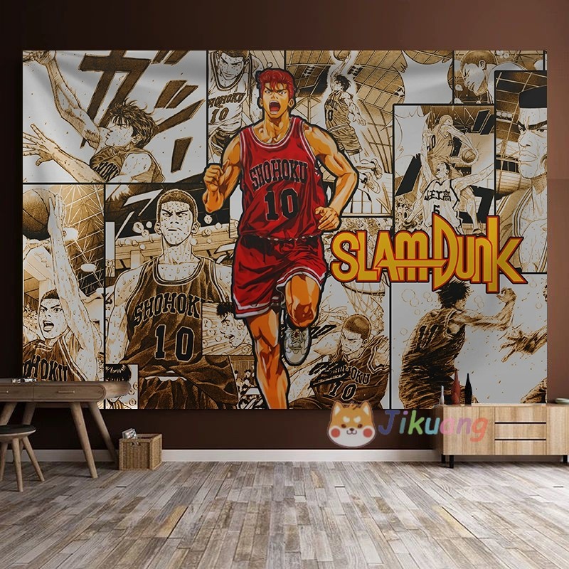 ผ้าแขวนผนัง ลายแอนิเมชั่น Slam Dunk Master สําหรับตกแต่งห้องนอน หอพัก