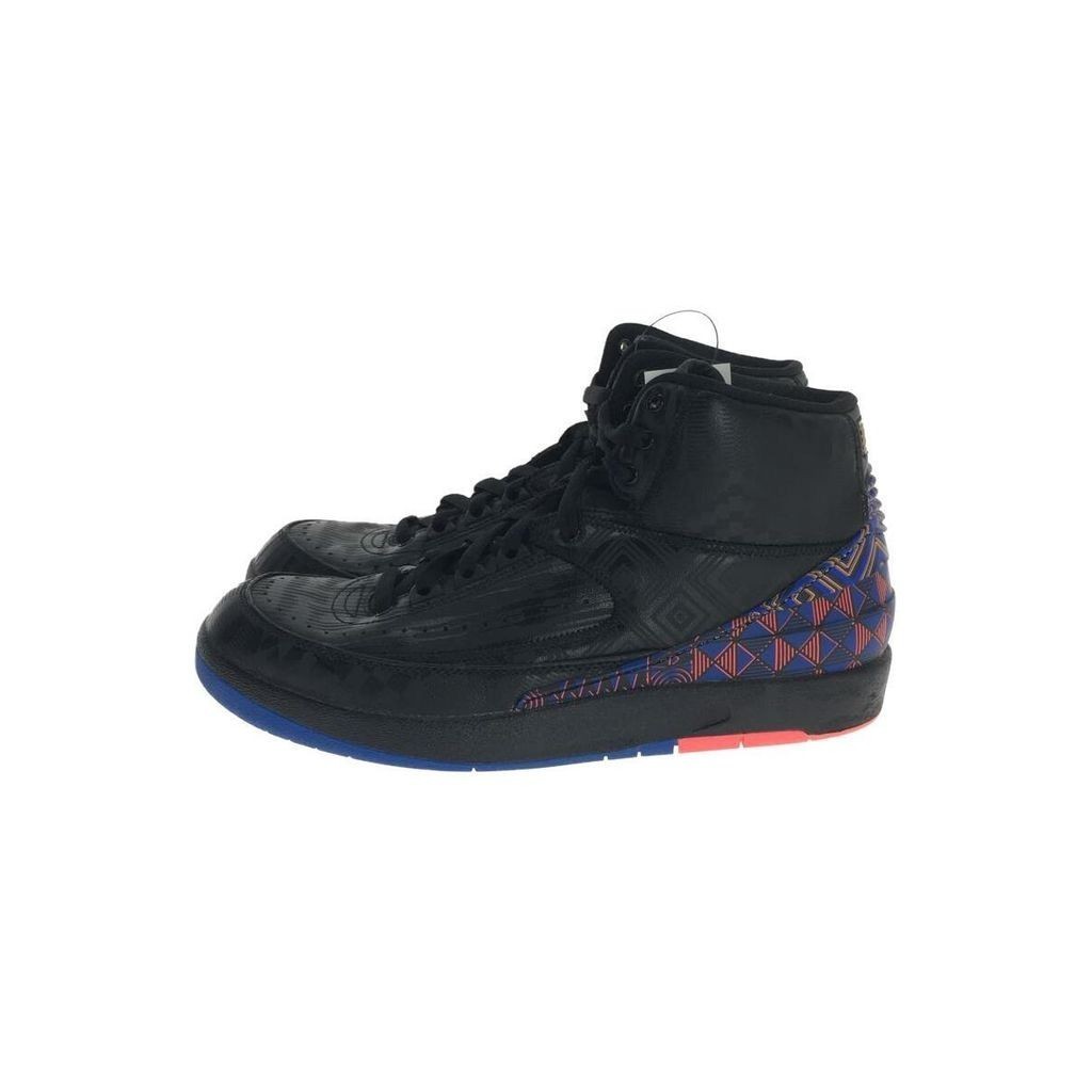 Nike Air Jordan 2 1 6 8 7 รองเท้าผ้าใบลําลอง ข้อสูง สีดํา มือสอง
