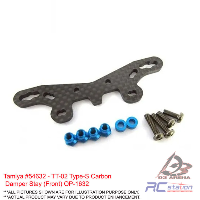 Tamiya 54632 - TT-02 Type-S Carbon Damper Stay (ด้านหน้า) OP-1632