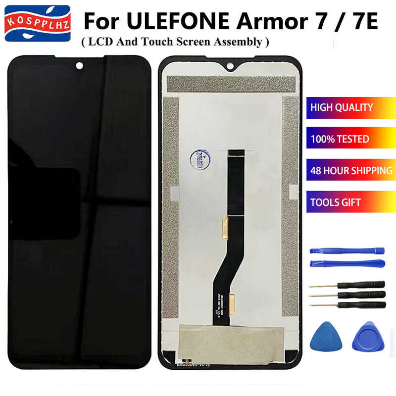 สำหรับ Ulefone Armor อะไหล่7e อะไหล่ดิจิไทเซอร์หน้าจอสัมผัสขนาด6.3 "สำหรับเกราะ7e หน้าจอ LCD + กาว