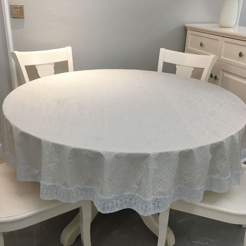 ผ้าปูโต๊ะพลาสติก PVC กันน้ํามัน ทรงกลม แบบหนา ป้องกันน้ําร้อนลวก สําหรับร้านอาหาร