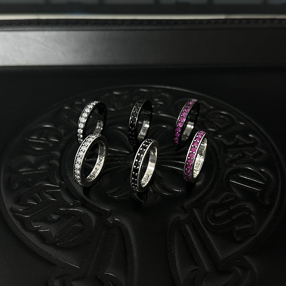 แหวน.Chrome Hearts ดีไซน์ฮิปฮอป ประดับเพชร