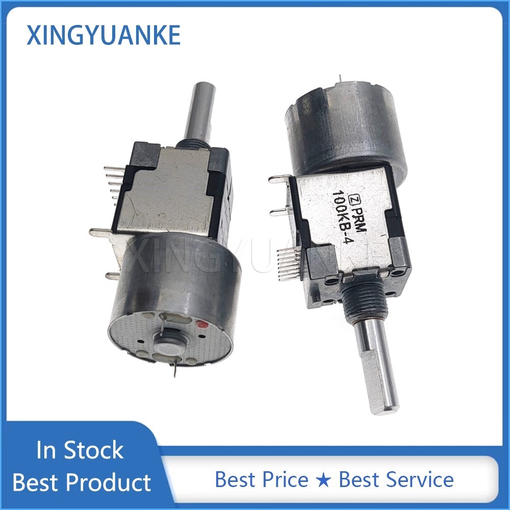 โพเทนชิโอมิเตอร์ มอเตอร์โพเทนชิโอมิเตอร์ RK168 Type B100K*2 100KB-4 เพลายาว 8 ขา 25 มม. 1 ชิ้น