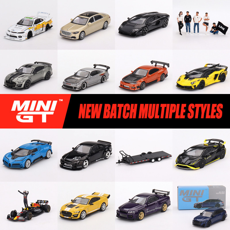 【⭐24ชม.⭐ MINIGT 1:64 S15 LB 618 391 545 535 AC27 616 238 511 โลหะผสม Die cast รถรุ่น MGT 530 455 520