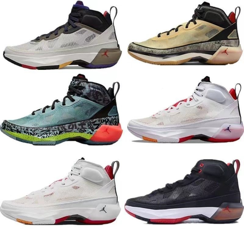 ♞,♘,♙Air jordan 37 PF รองเท้าบาสเก็ตบอลเทนนิสผู้ชายกลางแจ้ง Anti-slip ทนต่อการสึกหรอน้ําหนักเบา Bre