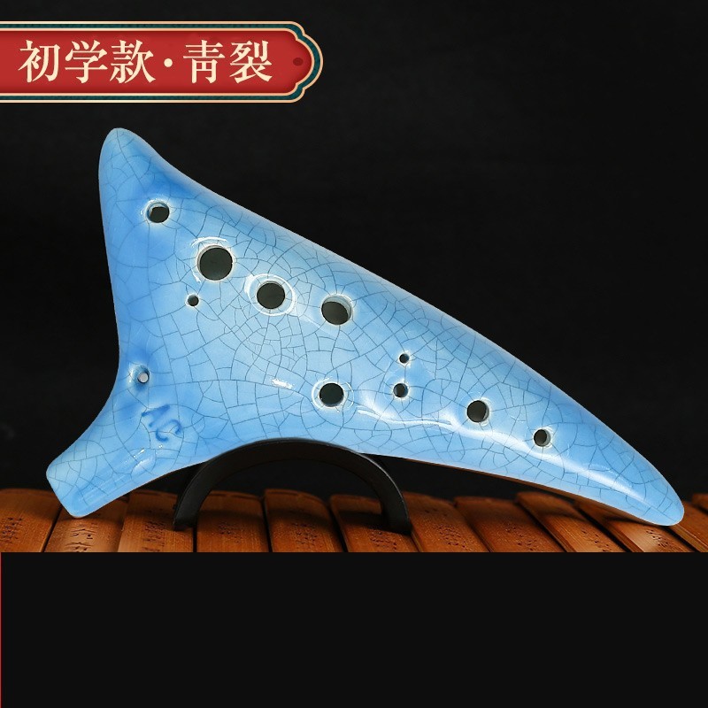 Ocarina 12-hole Mid-Tone เริ่มต้นสิบสองรูพลาสติกเรซิ่นพลาสติก 6 นักเรียนเครื่องปั้นดินเผาที่เล่นเคร