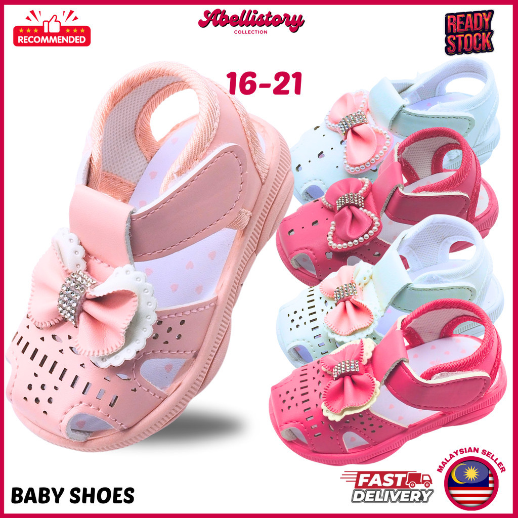 (Abellistory) รองเท้าเด็กทารกแรกเกิด 0-2years Kids Fashion BiBi Sound Sandal Anti Slip 16-21