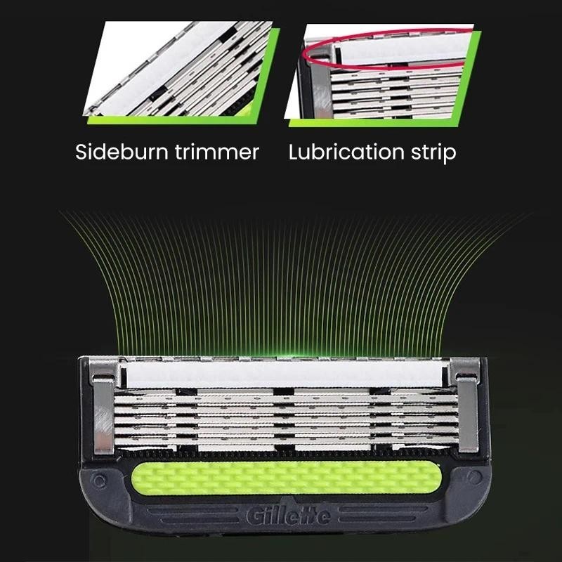 Gillette มีดโกนเปลี่ยนใบมีดสําหรับ Aurora Series มีดโกนโกนหนวดสําหรับผู้ชาย Flexdisc 5 ชั้น Sharp Induction ใบมีด 4 ชิ้น - รูปที่ 3