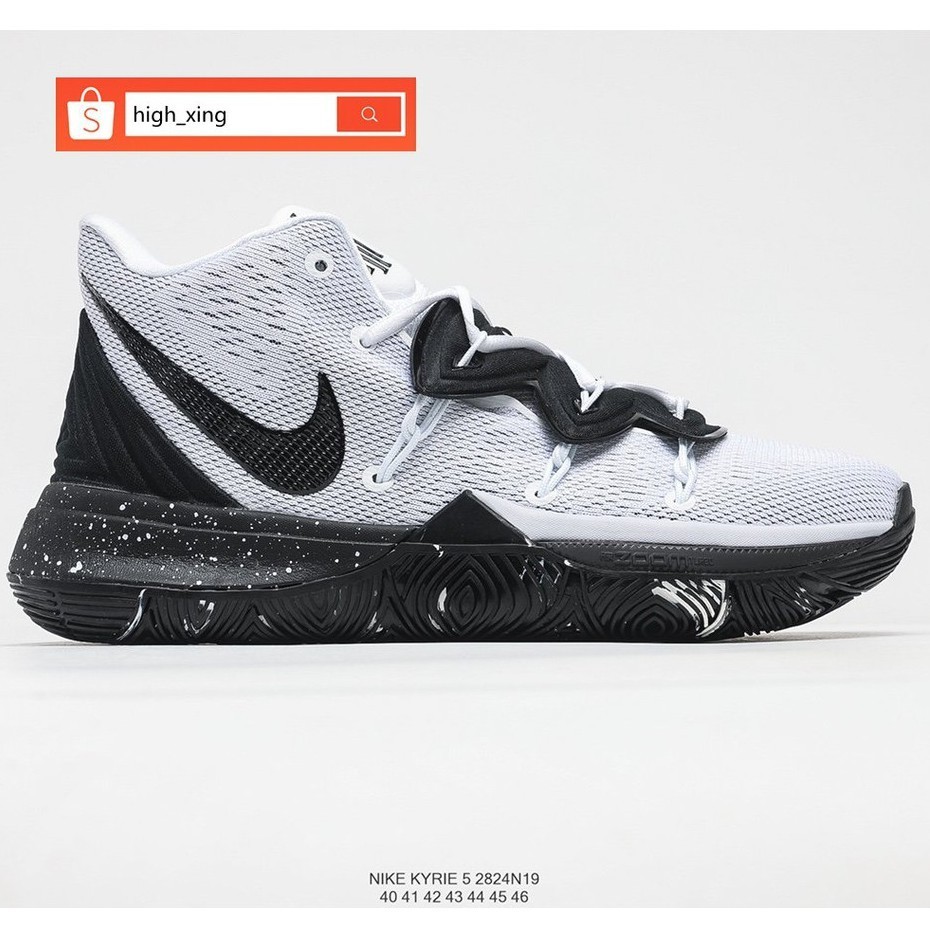 Original Nike Kyrie 5 Black White Casual Basketball Shoes For Men