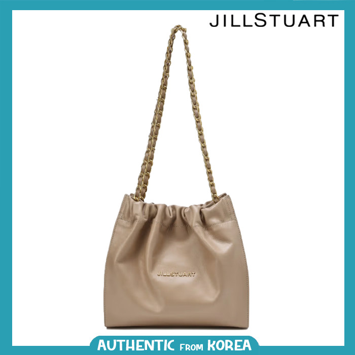 Jill STUART FOR WOMEN [Coco chain] กระเป๋าสะพายหนังวัวสีเบจ S
