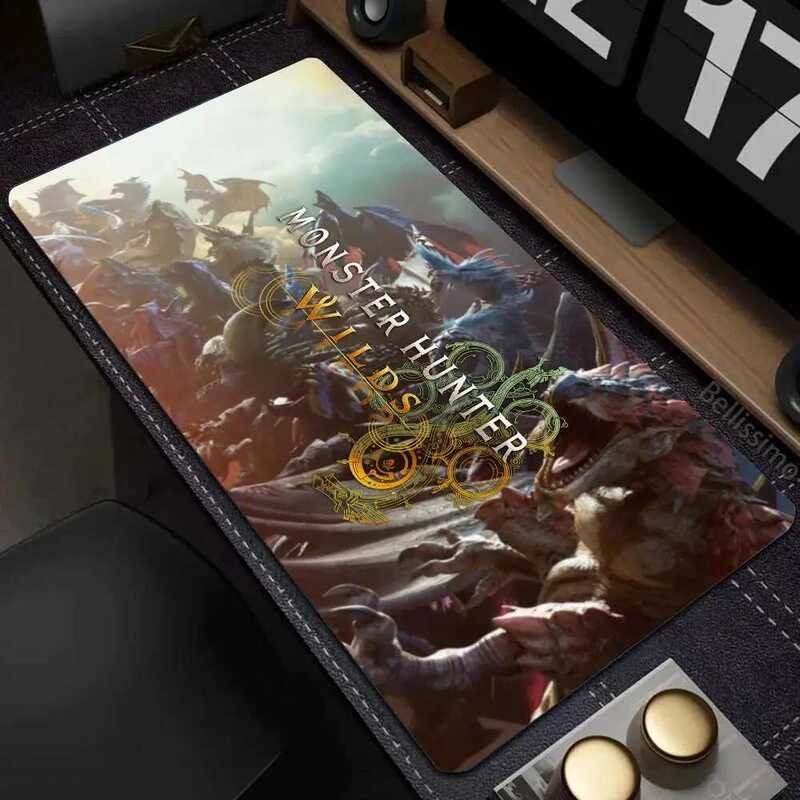 Monster Hunter World เกม Mousepad ขนาดใหญ่ XXL Gaming Compute Gamer PC คีย์บอร์ดแผ่นรองเม้าส์ 1000x500 มม.