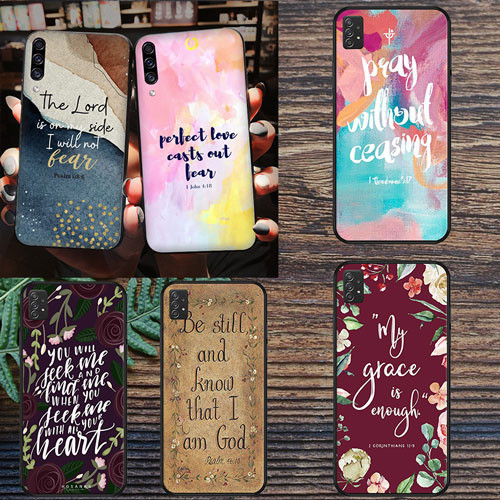 นุ่มสีดํา Huawei Mate 10 Pro 10 Lite 20 20 Lite 20 Pro Nova 2i 2 Lite 5T Bible verse Christ Christia