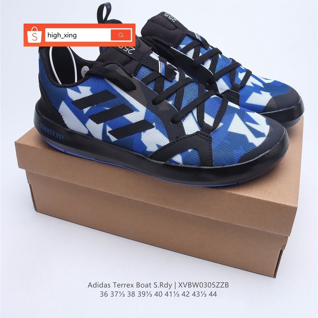 100% Original Adidas Terrex CC Boat Black Blue Casual Sneakers Shoes For Women &amp; Men