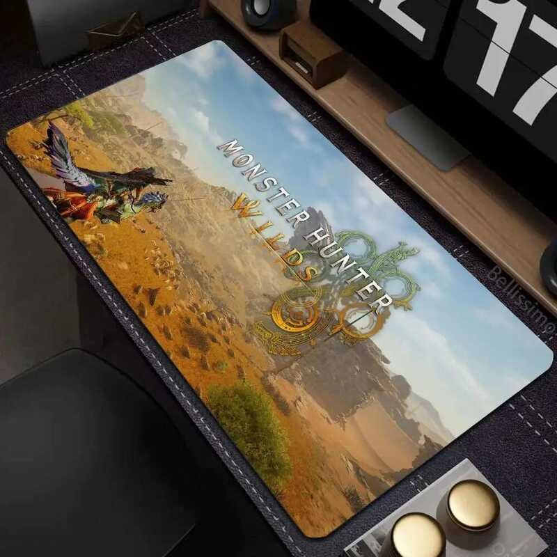 Monster Hunter World เกม Mousepad ขนาดใหญ่ XXL Gaming Compute Gamer PC คีย์บอร์ดแผ่นรองเม้าส์ 1000x500 มม.