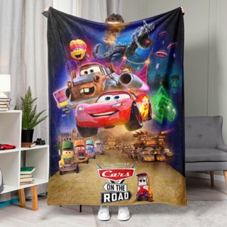 Disney ผ้าห่ม ผ้าสักหลาด พิมพ์ลายรถยนต์ Pixar ด้านเดียว ของข…