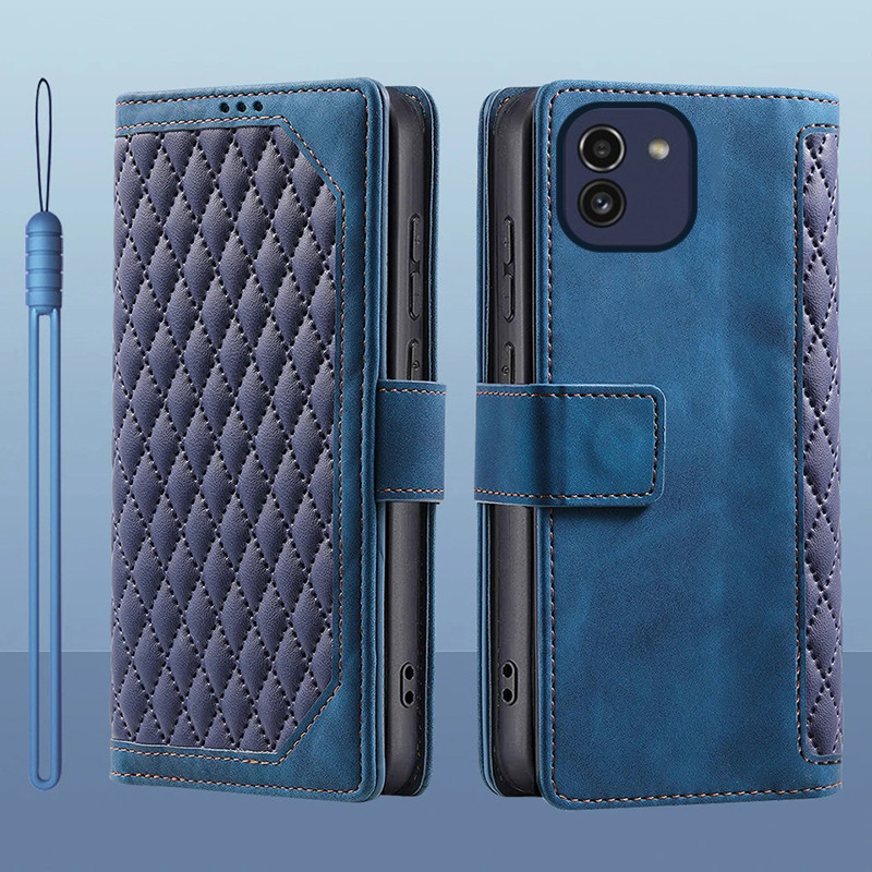 เคสโทรศัพท์หนัง ฝาพับ พร้อมช่องใส่บัตร สําหรับ Samsung Galaxy A03 A035F Galaxy A03 A 03