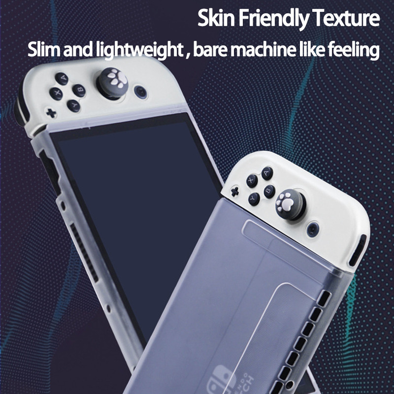 1 ชุด ใส / ด้าน TPU เคสนิ่ม Joycon เคสป้องกัน สําหรับ Nintendo Switch OLED คอนโซล NS Joy-con คริสตัล ป้องกันเต็มรูปแบบ