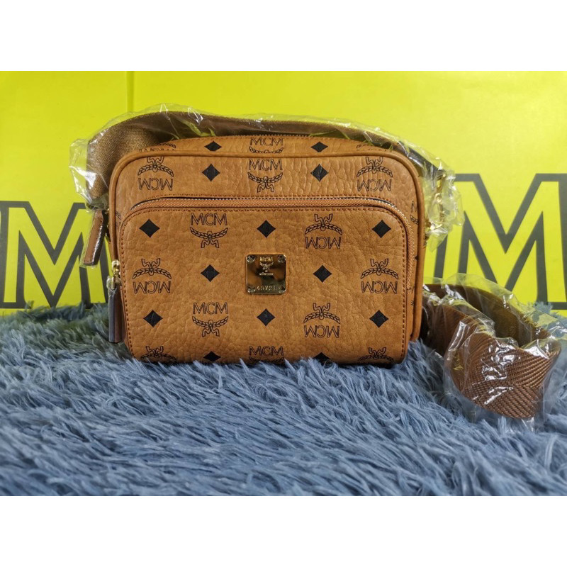 New MCM Klassik Visetos Small Crossbody Bag urif