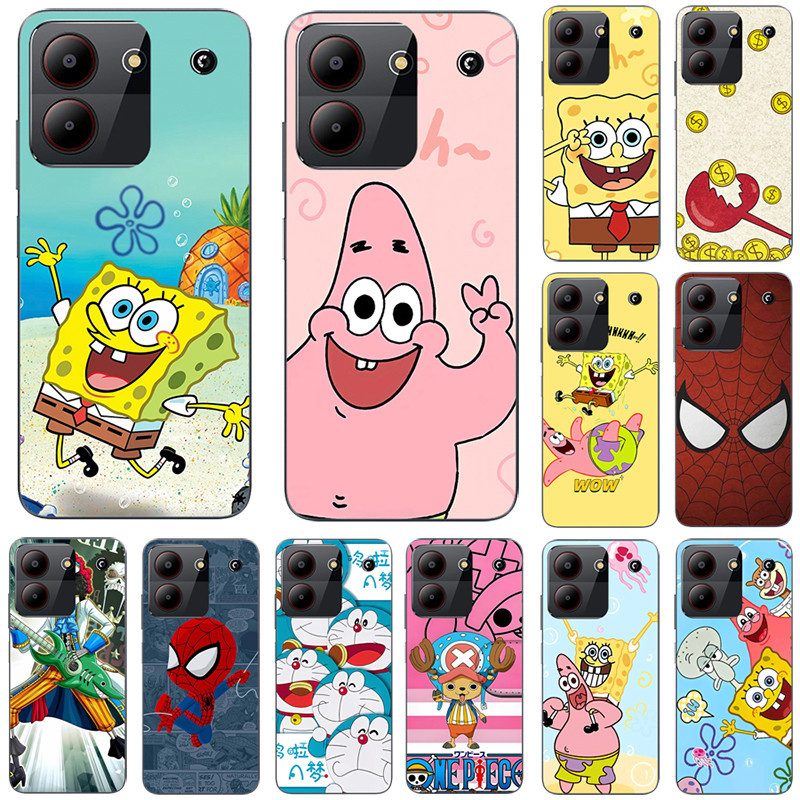 เคสโทรศัพท์มือถือ พิมพ์ลายสพันจ์บ็อบ สไปเดอร์ โดราเอมอน สําหรับ ZTE Blade A54 A34 SquarePants Spider Chopper