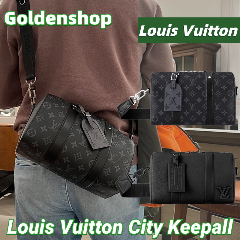 ♞,♘New!!หลุยส์วิตตอง Louis Vuitton City Keepall Bag LV กระเป๋าสะพายสำหรับผู้ชาย