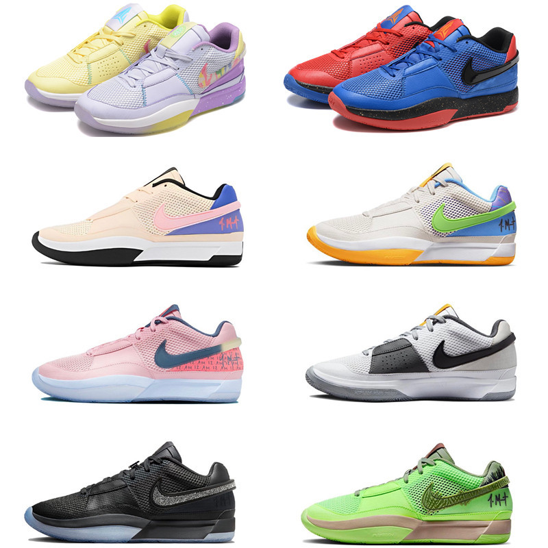 ♞Nike Morant JA 1 Real Combat Shock-Absorbing รองเท้าบาสเก็ตบอล Anti-Slip ทนต่อการสึกหรอน้ําหนักเบา