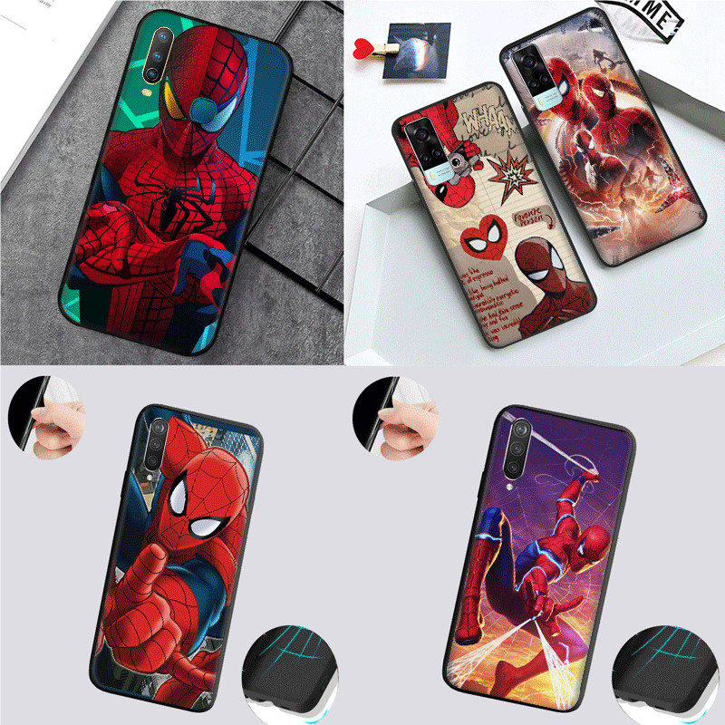 VIVO Y16 Y78 5G Y78 PLUS Y36 5G Y78M Y17S 4G V29E 5G S17 5G สีดํา Soft Case TPU D64 Spiderman
