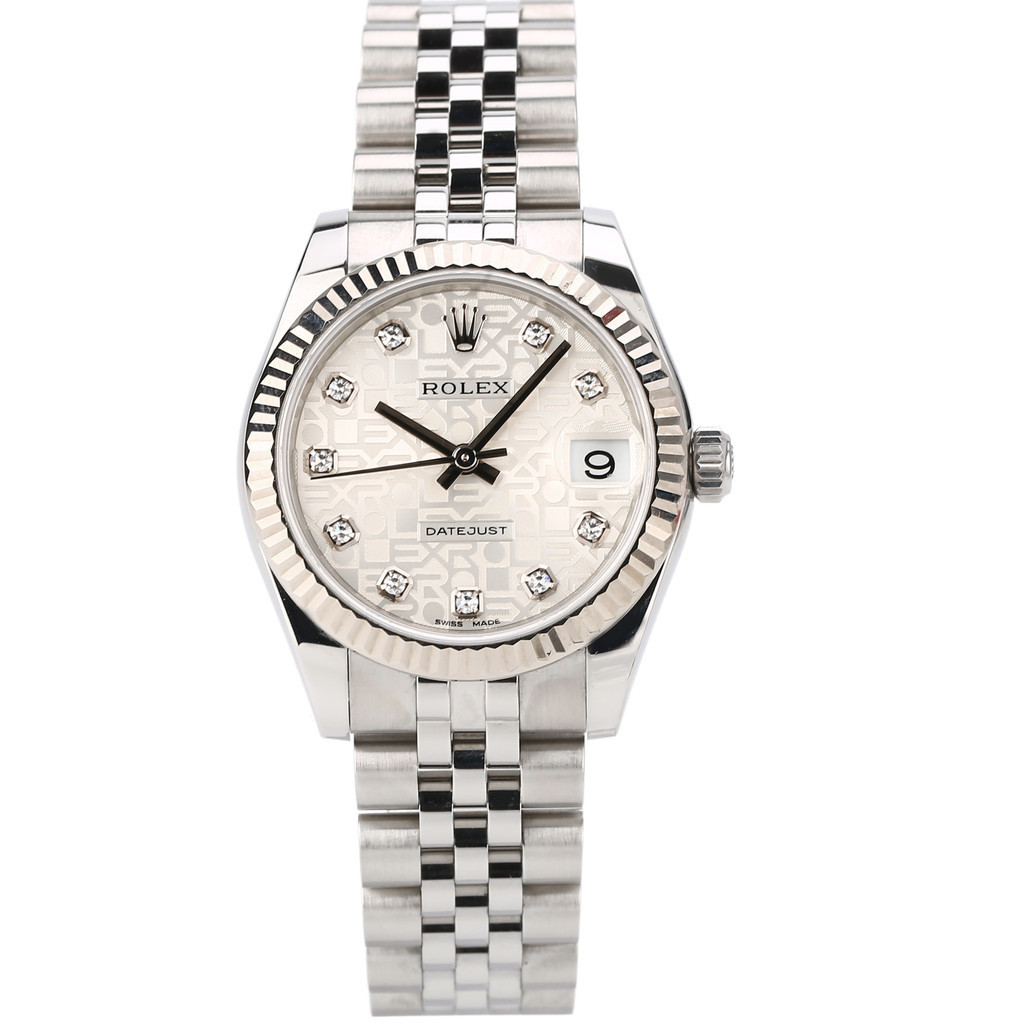 Rolex rotx นาฬิกาสุภาพสตรี 31MM ประเภทไดอารี่ระหว่างทองเพชรต้นฉบับเครื่องจักรอัตโนมัติ178274