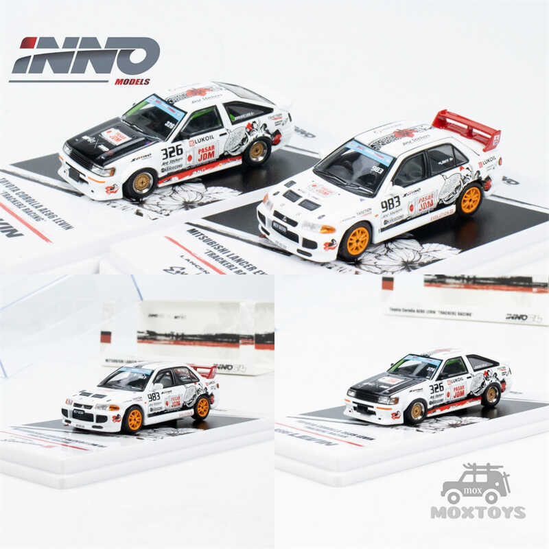 INNO 1:64 โมเดลรถ Toyota AE86 MITSUBISHI Mitsubishi EVO3 Edition