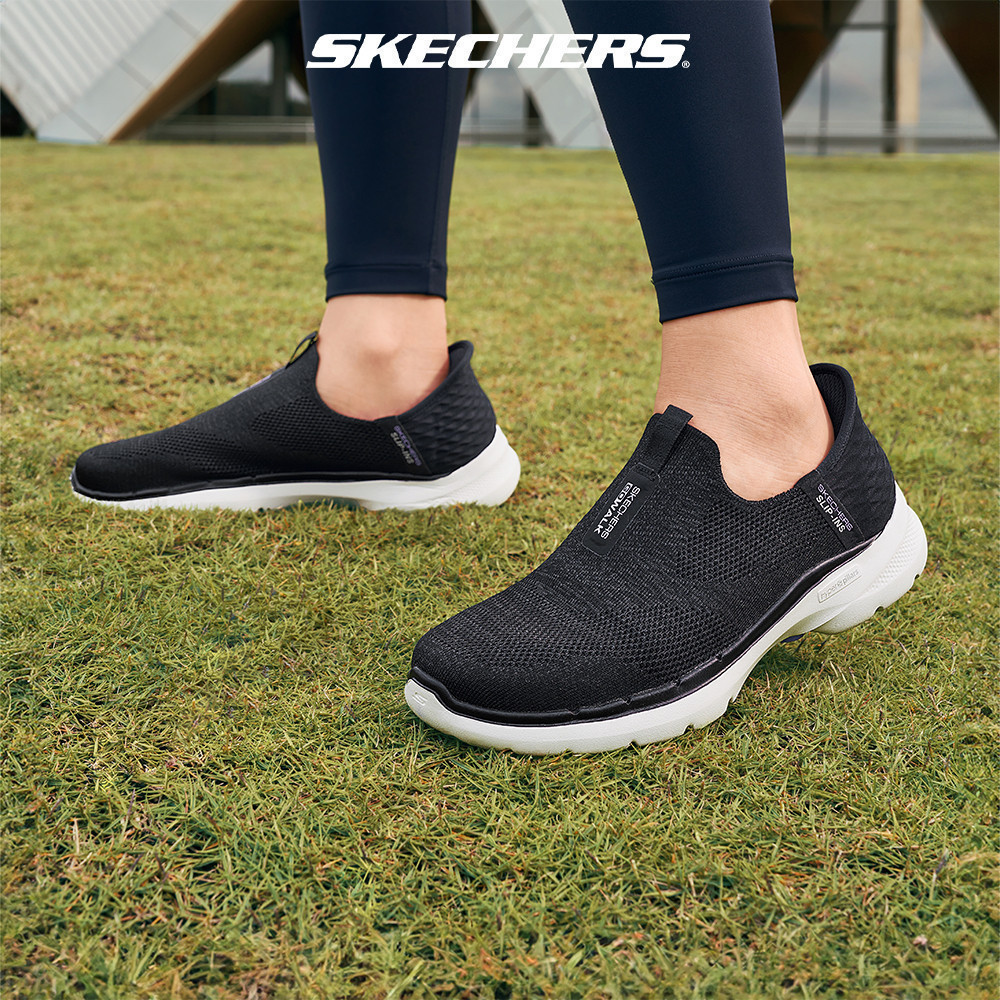 Skechers สเก็ตเชอร์ส รองเท้า ผู้หญิง Slip-Ins GOwalk 6 Shoes - 124569-BKLV
