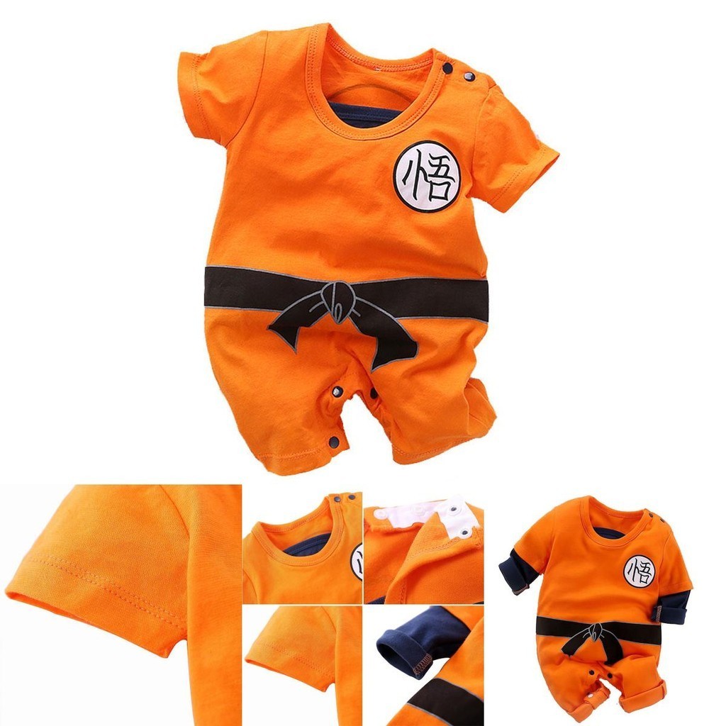 ชุดรอมเปอร์ บอดี้สูท คอสเพลย์ Dragon Ball Z เครื่องแต่งกายฮาโลวีน สําหรับเด็กทารกแรกเกิดผู้ชาย