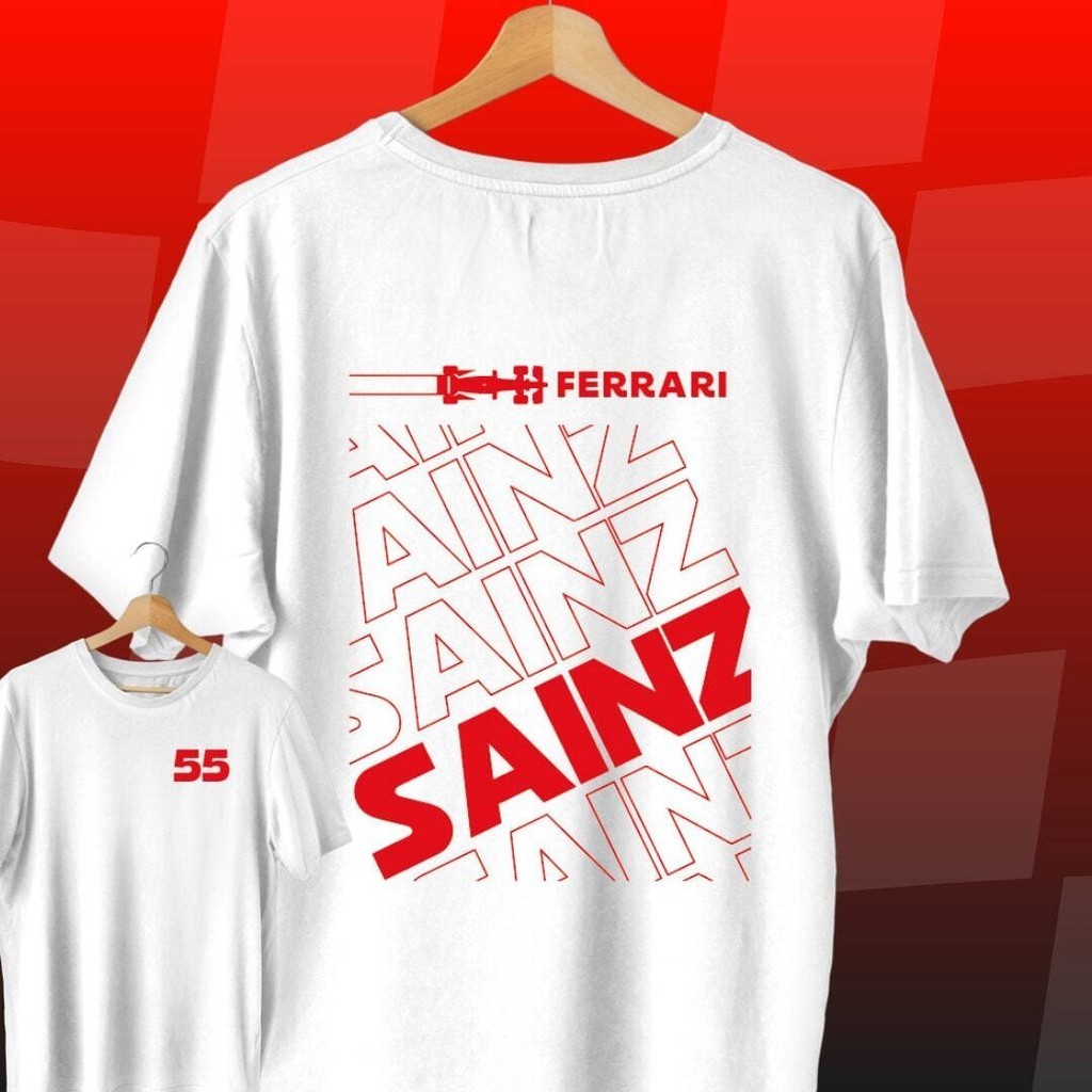เสื้อเชิ้ต Carlos Sainz | ผู้ปฏิบัติงานที่ราบรื่น | F1 Merch | เสื้อยืด ลาย Formula 1 สําหรับผู้ชาย 