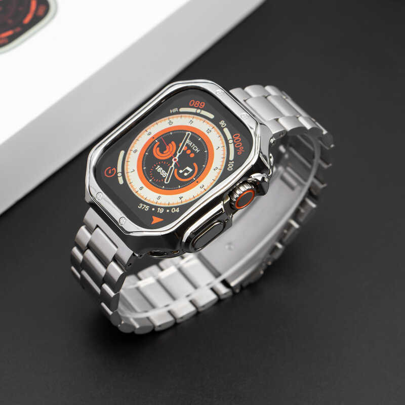 ❤️ สายโลหะ + สาย Ultra2เคสสำหรับ Apple Watch TPU 49Mm 41Mm 45Mm 40Mm 44Mm