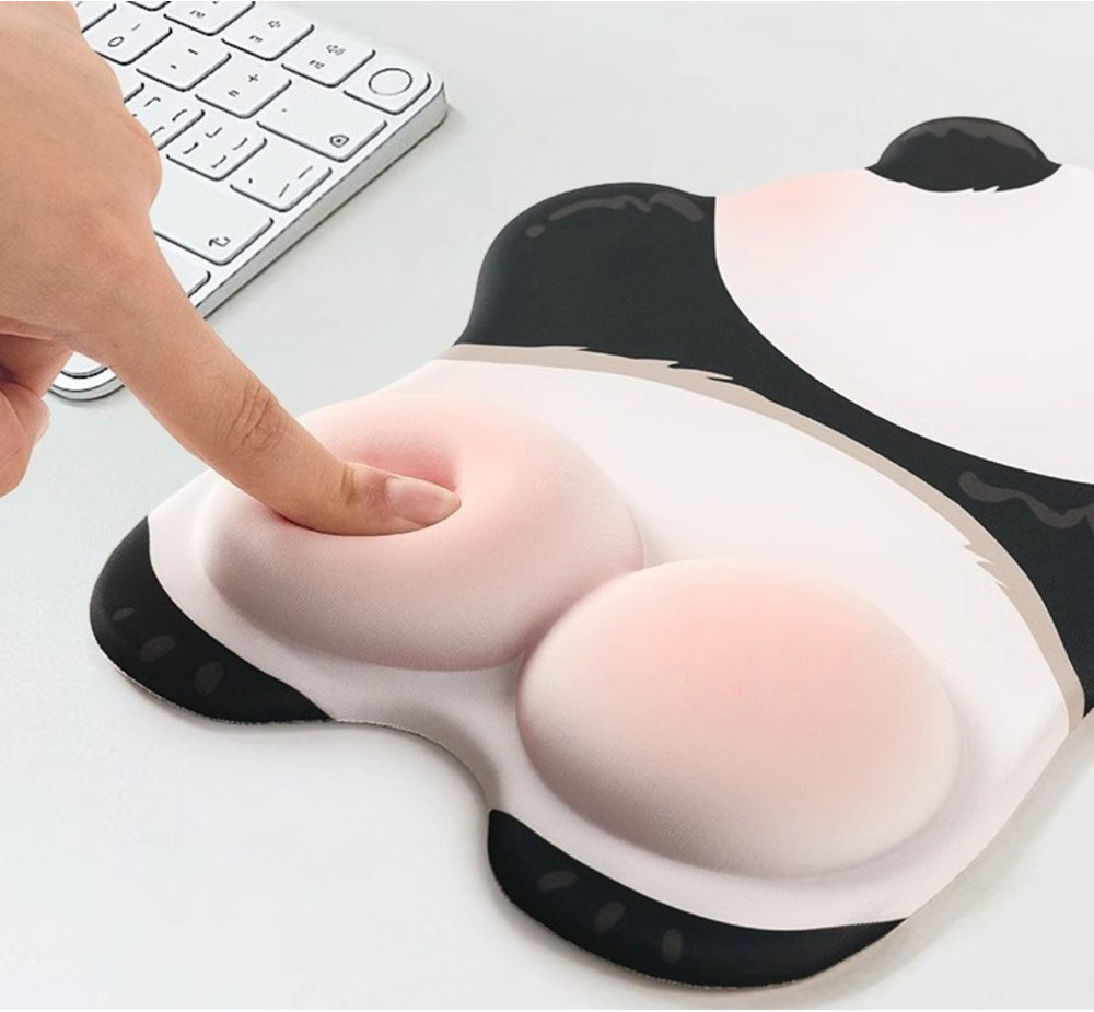 แผ่นรองเมาส์แพนด้าน่ารักพร้อมที่วางข้อมือยางกันลื่นแผ่นรองคอมพิวเตอร์ 3D การ์ตูนน่ารักแผ่นรองเม้าส์สําหรับ PC คอมพิวเตอร์แล็ปท็อปเกม