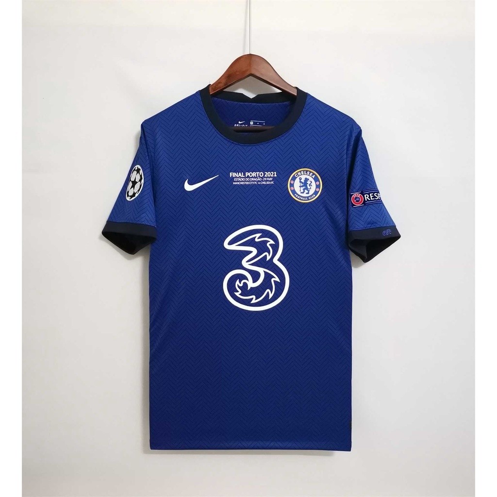 เสื้อกีฬาแขนสั้น ลายทีมชาติฟุตบอล Chelsea Home 2020 ชุดเหย้า สําหรับผู้ชาย 2021