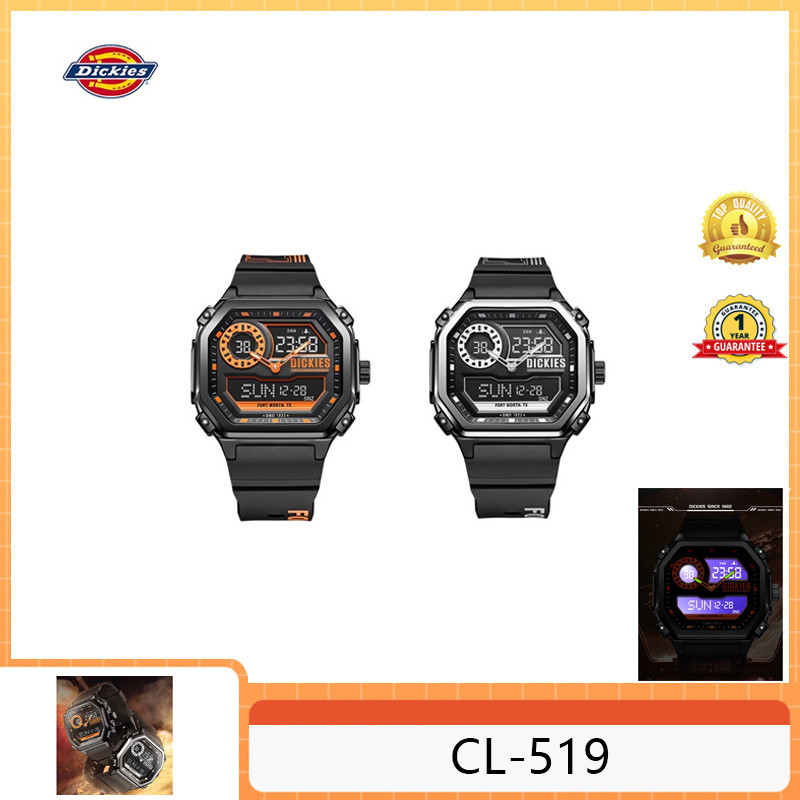 Dickies CL-519 นาฬิกาข้อมืออิเล็กทรอนิกส์ อเนกประสงค์ กันน้ํา สําหรับผู้ชาย CL-519