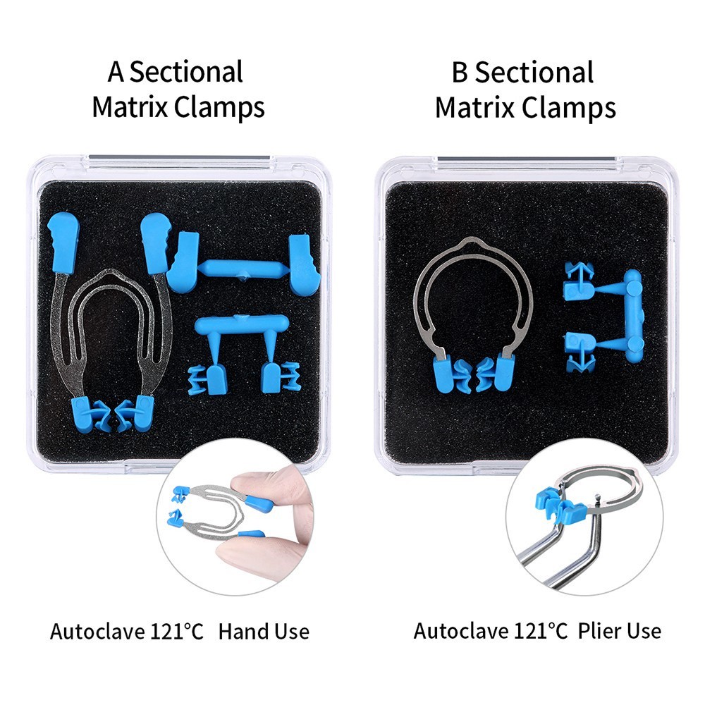 Dental Matrix Sectional A/B 2 ประเภท Contoured โลหะสปริงคลิปแหวนเครื่องมือทันตกรรม