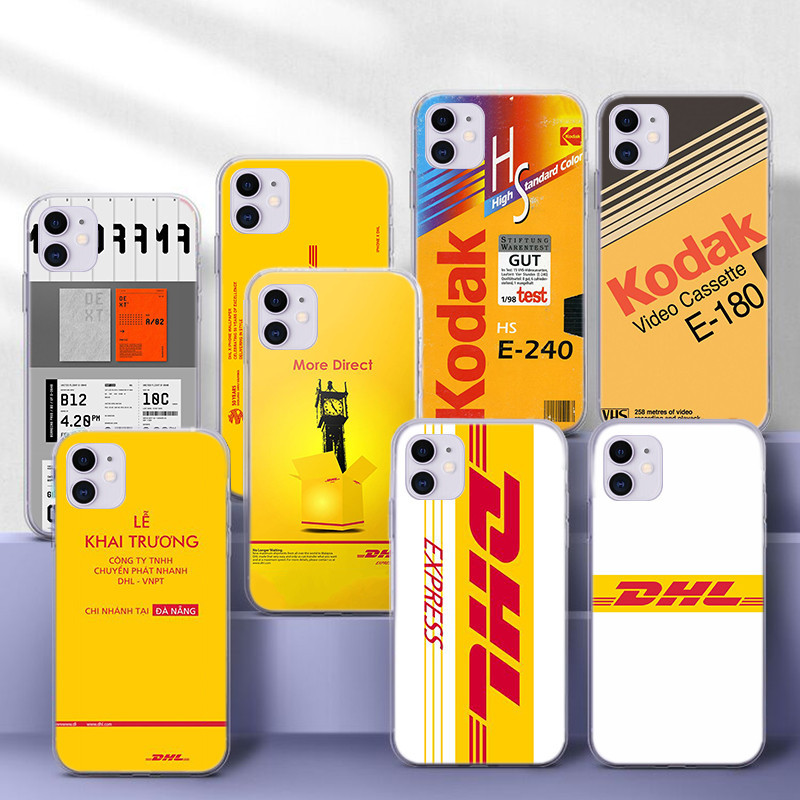 เคสโทรศัพท์มือถือแบบนิ่ม TPU ใส ลาย DHL Express L61 สําหรับ iPhone 13 Mini 14 Pro Max