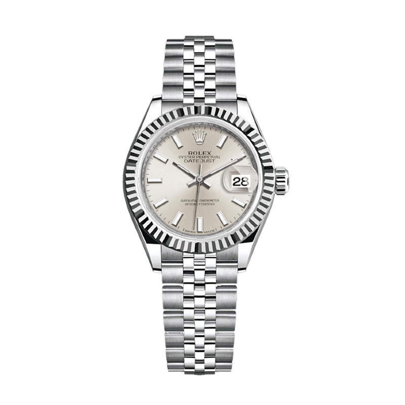 Rolex Rolex Watch เสื้อผ้าผู้หญิง Log Type นาฬิกาผู้หญิงแฟชั่น Charm สายเหล็กนาฬิกากลไก M279174-000